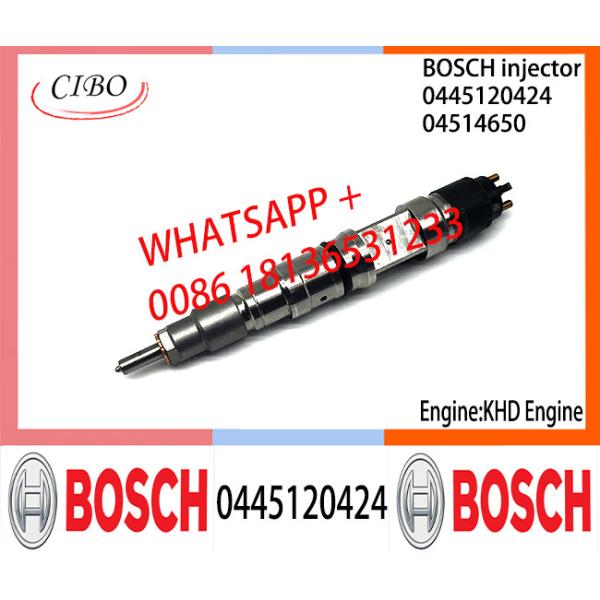 BOSCH 0445120424 Neutral Diesel Fuel Injector Assembly 0445120424 04514650 For KHD Engine