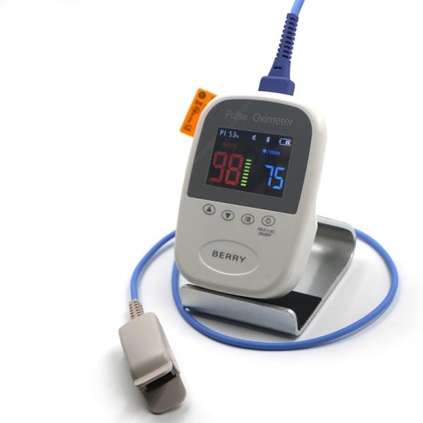 Buy White Handheld Pulse Oximeter With Low / High SpO2 And Pulse Rate Alarm at wholesale prices
