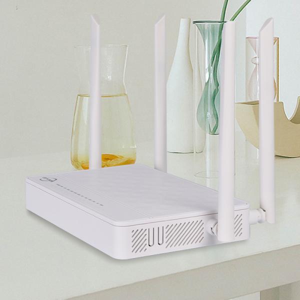 Buy FTTH Wireless 4GE Gepon Dual Band ONU Modem 4pots Voip Wifi Router at wholesale prices