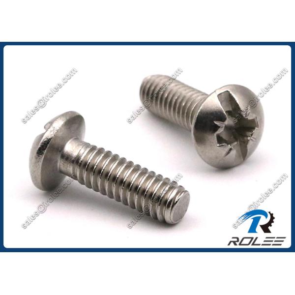Buy 18-8/316 Stainless Steel Slotted Pozi Combo Drive  Round Head Machine Screws at wholesale prices