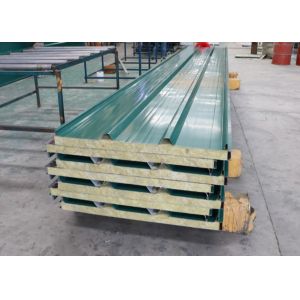 Quality 75mm Building Materials Fireproof Rock Wool Sandwich Panel for sale