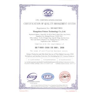 Fibre Easy Communication Service Limited Certifications