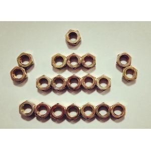 GB6170 Carbon Steel Hex Full Nut , Heavy M8 Thin Nut Yellow Zinc Plated