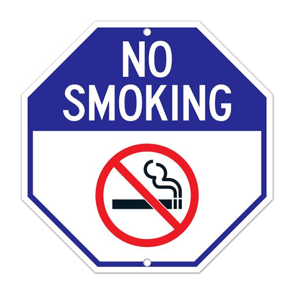 Aluminum Safety Warning Sign For No Smoking