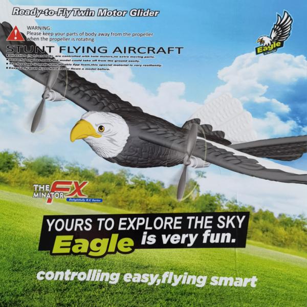 Charging time About 90mins 2024 Fx-651 Fx Rc Plane 2.4g 405mm Simulation Wingspan Eagle Aircraft Toys Gliders Kids Gifts