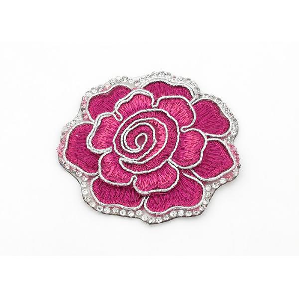 Buy Clothing Appliques Flower Embroidery Patches Peony Pattern Exquisite Elegant at wholesale prices