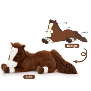Quality OEM/ODM Manufacture Custom Horse Throw Pillow Plush Toy Super Soft Children Can Hold Plush Blanket Plush Animal Before Bedtime for sale