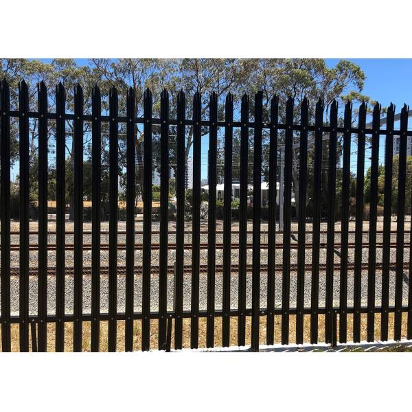 Buy Black Powder Coating Steel Metal Palisade Fence Hot Dip Galvanized at wholesale prices