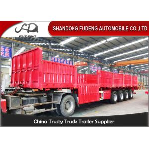 Quality 4 axle 80ton side wall semi trailer with mechanical suspension for sale