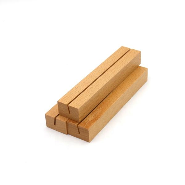 Wood Base Wooden Menu Holder Table Card Holder Postcard Photo Picture Display Stand for Desk Home Party Office Decoration