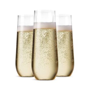 Unbreakable Tritan Stemless Champagne Flutes Bar Plastic Champagne Fluted