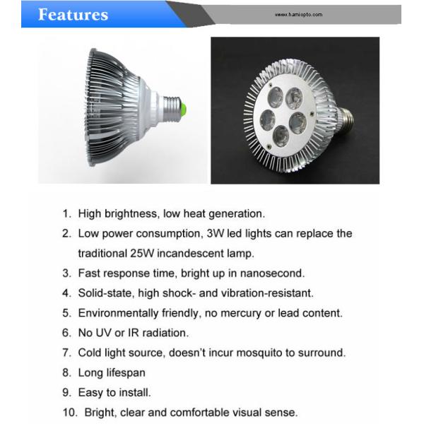 Par 38 9w high quality LED lamp light bulb spotlight E27 aluminium LED par Light 9w