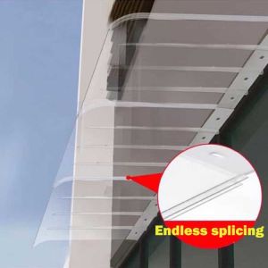 China Manufacturer Wholesale Transparent Sound Insulation Outdoor Polycarbonate Awning Pc Visor Sheet Car Parking Awnings on sale