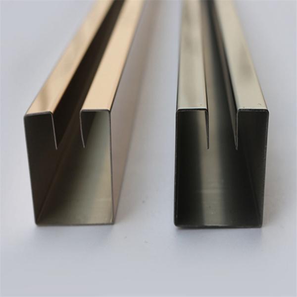 Buy Mirror Finish Gold Stainless Steel Trim Edge Trim Molding 201 304 316 for wall door ceiling decoration at wholesale prices