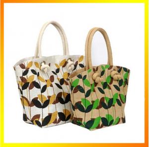 Quality Various styles fancy eco friendly jute shopping bag wholesale for sale