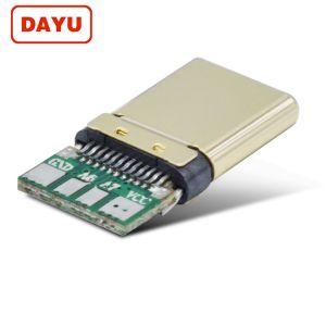 16P Golden Plated Usb 3.0 Type C Connector With Data+Charging Function