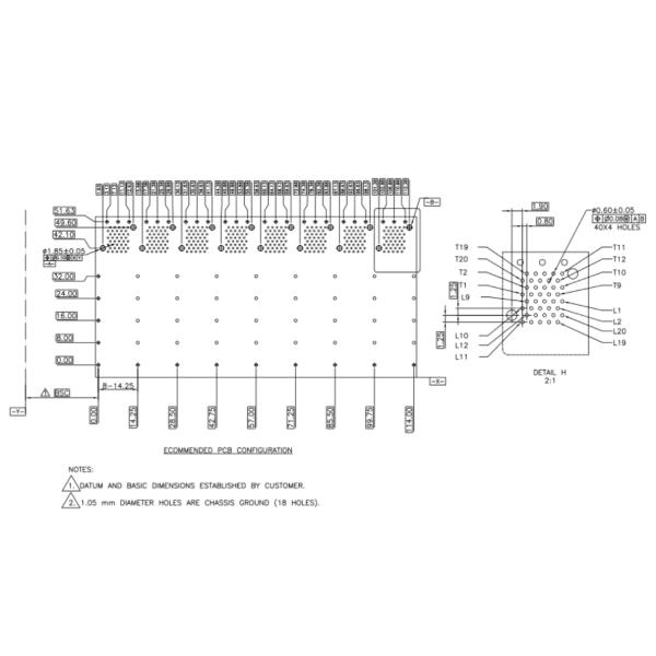 Metal EMI Female SFP Cage Connector Press - Fit Type Without Light Pipe