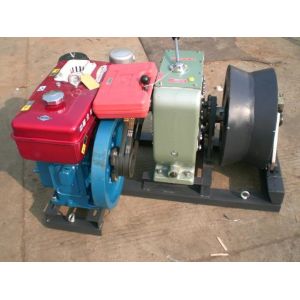 Power Construction Diesel Powered Winch , Cable Pulling Engine Powered Winch
