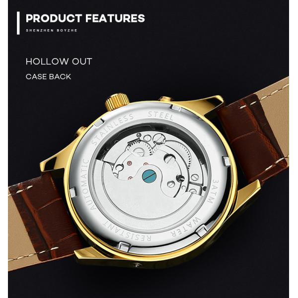 KINYUED Custom Logo Original Luxury Brand Automatic Mechanical Tourbillon Watch Men