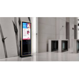 Custom Self Service Banking Kiosk 43 Inch IR / SAW / Capacitive Touch Screen