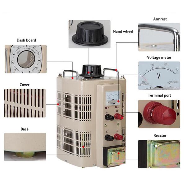 Single Phase AC 3kva Variac Analog Meter Display TDGC2-2 Voltage Regulator