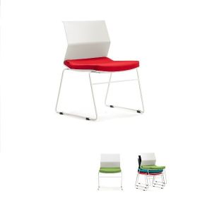 China stackable armless plastic back training chair on sale