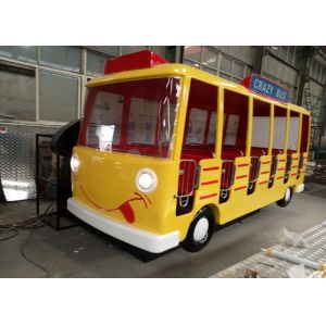 360 Degrees Rotation Kids Theme Park Rides , 24 Seats Crazy Bus Ride For All