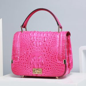Authentic Genuine Crocodile Skin Female Small Purse Women Handbag Exotic