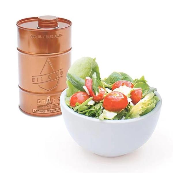 Convenience Food Olive Oil Tin Can 4 Color Printing Round Shape