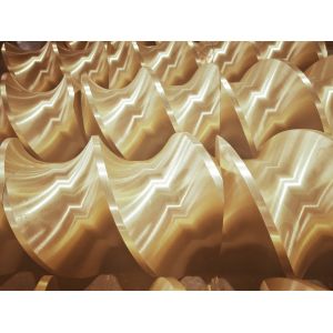 Polishing Aluminium Bronze Extruder Screw Elements 2 Flighted Wear Resistant