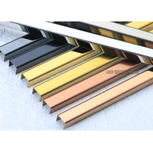 China Bright Mirror Stainless Steel U Channel Trim Tile Separation 12mm X 12mm X 12mm on sale
