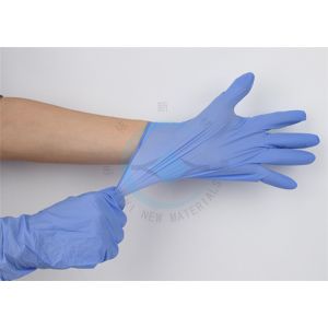 Blue Disposable Medical Gloves , Prevent Infected Medline Surgical Gloves