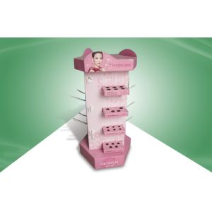 POP Flexo printing Rotating Cardboard Countertop Displays Paper Display Stand