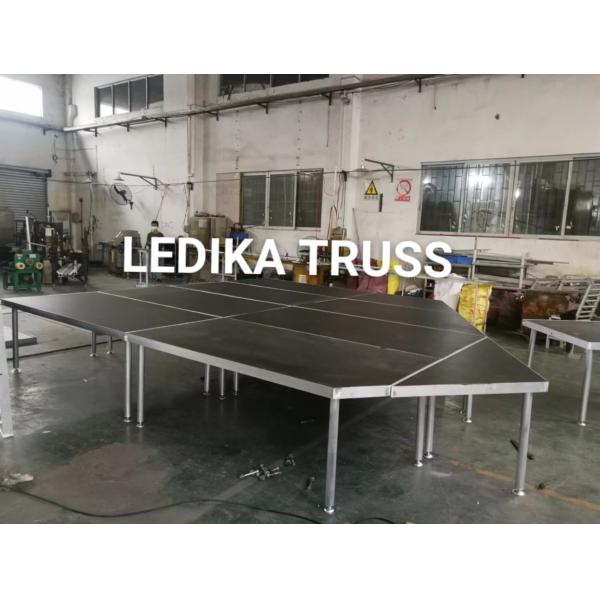 Buy 1.22*2.44mm Outdoor Movable Aluminum Stage Platform 18mm Plywood Thickness Stage Board at wholesale prices