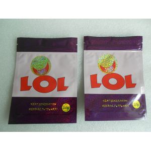 Custom PET / VMPET / PE 100 micron Herbal Incense Packaging