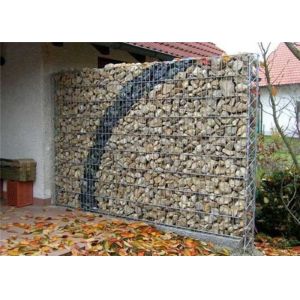 Zinc Coated Welded Wire Gabions Baskets , Stone Filled Wire Cages