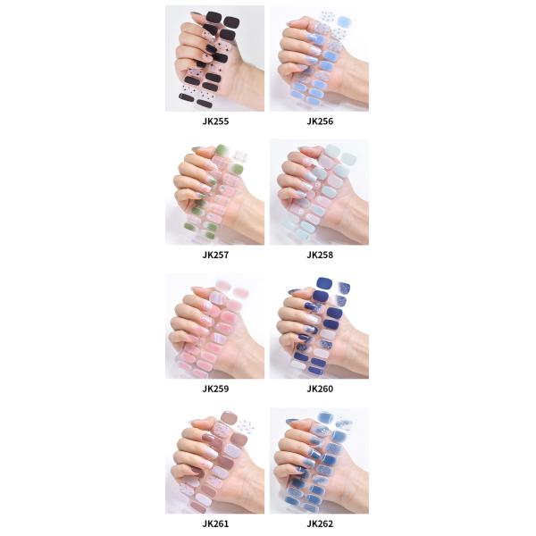 Wholesale Custom Logo 3d Semicured Uv Cured Lamp Semi-cured Gel Nail Sticker for Gel Application on Art Nail