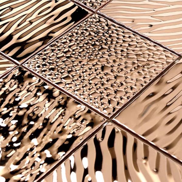 Buy Charm Cross Stainless Steel Mosaic Pebble Tile Home Decoration at wholesale prices