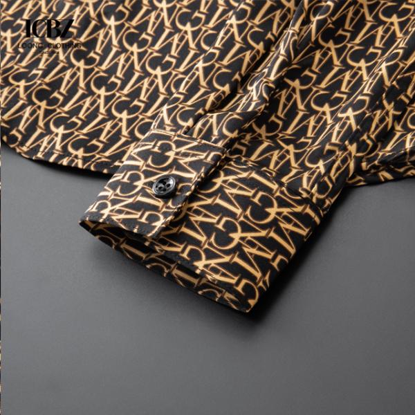 Full Sleeve Mens Designer Fashion Casual Long Sleeve Shirt Fabric Printing for Adults