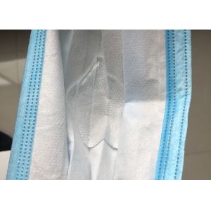 Self Protective Blue Disposable Face Mask High Breathability Skin Friendly