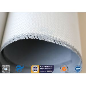 Colored Silicone 1 Side Coating Fiberglass Fabric Heat Insulation 15oz Gray