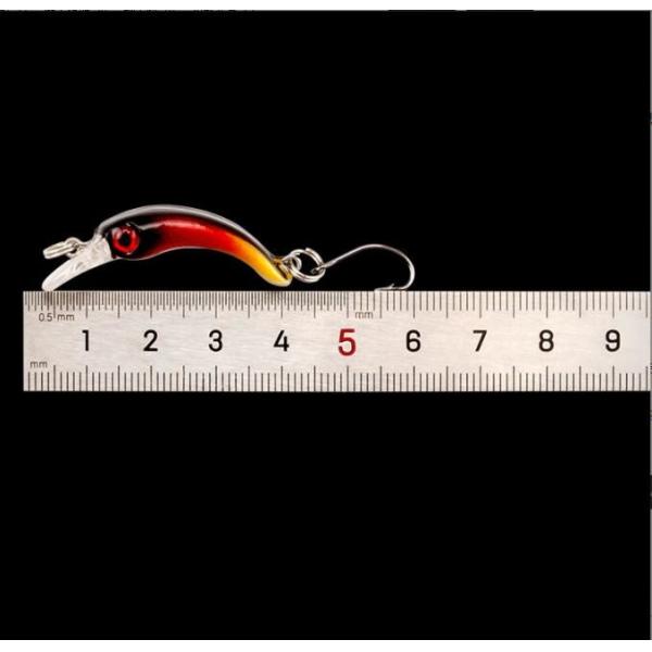 4cm 1.5g Small Minnow Bait Micro Object Single Hook Throw Type 8 Colors