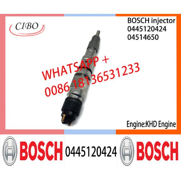 BOSCH 0445120424 Neutral Diesel Fuel Injector Assembly 0445120424 04514650 For KHD Engine