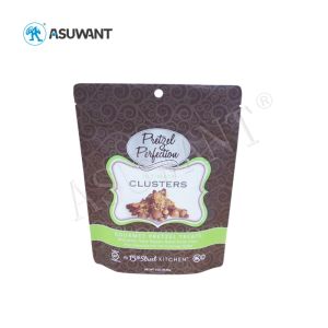 Custom Logo Stand Up Cookies Food Packaging Pouches With Zipper