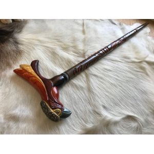 Wooden bird shape hook handle umbrella handle