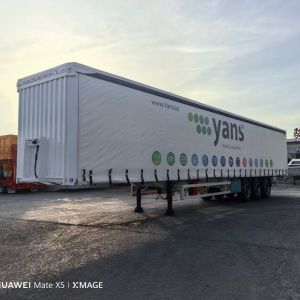 3 Axles Box Body Curtain Side Van Truck Semi Cargo Trailer