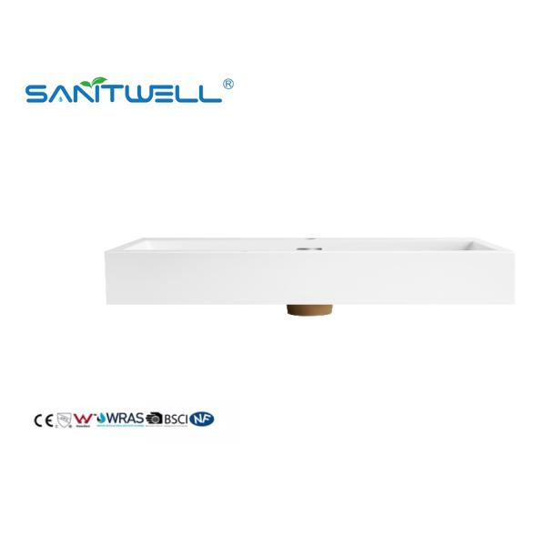 Wholesale China SW6002-765 Suppliers Stone Basins Glossy White Various Sizes Customized Washing Hand Basins