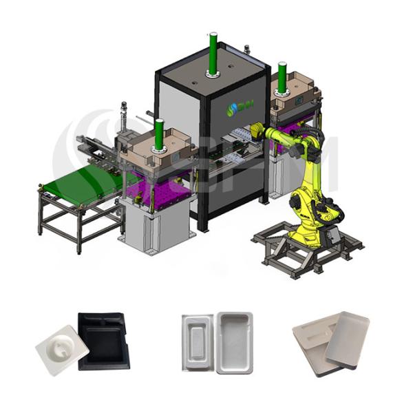 Buy Sugarcane Molded Pulp Machine Customized Paper Box Making Machine at wholesale prices