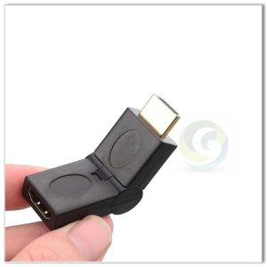 QS AD004， HDMI male to HDMI Female swivel adapter