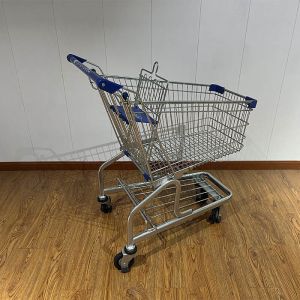 China 100L German type Grocery store Rolling Trolley ISO9001 Metal Shopping Trolley

 on sale